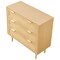 Natural Rattan 3 Drawer Dresser with Wooden Legs and Metal Handles